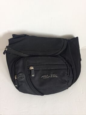 ZOL Black Multi-Pocket Athletic Fanny Pack Hip Bag